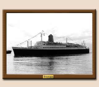 Das Passagierschiff „Bremen“ des Norddeutschen Lloyd.